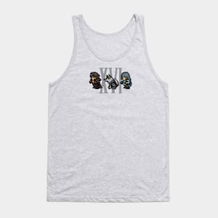 Clive, Torgal, and Jill XVI Design | FFXVI Pixel Party Members | Final Fantasy 16 | Light Colors Tank Top